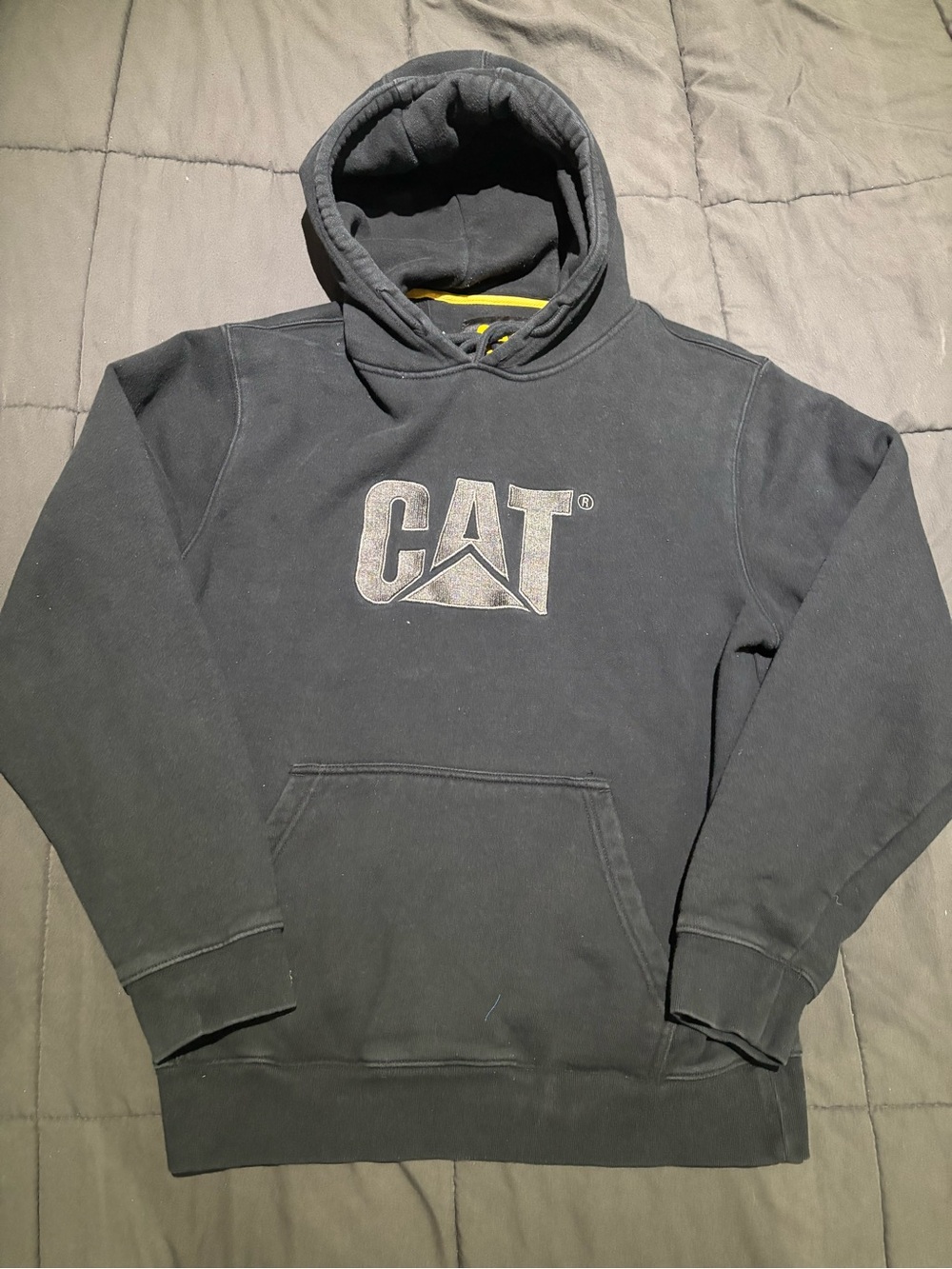 CAT Men's Black Hooded Pullover Sweatshirt